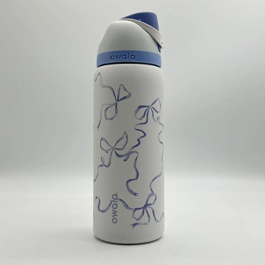 Owala 32oz FreeSip Water Bottle – Tied & True Blue Bows Limited Edition   LSHDJ