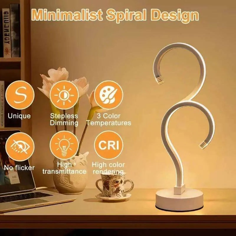 Question Mark LED Desk Lamp, 3-Color Dimmable USB Table Lamp, Creative Night Light for Bedroom Home Decor