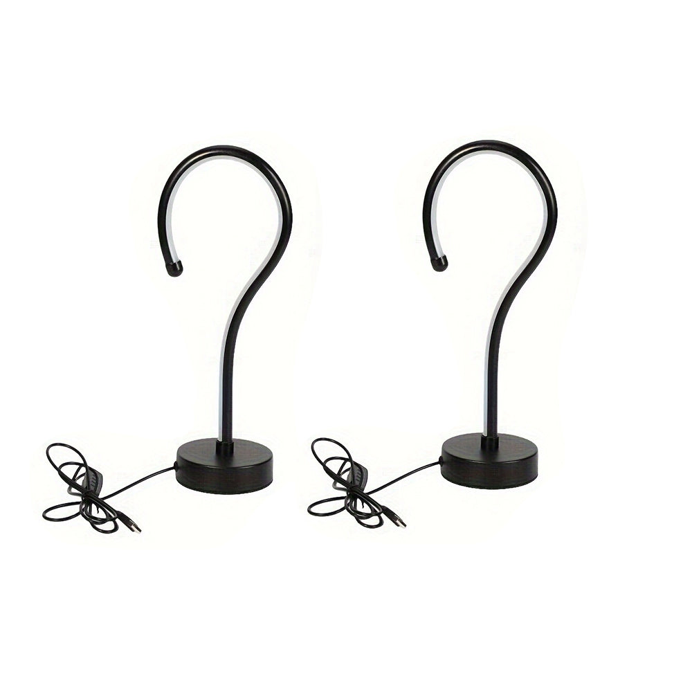 Question Mark LED Desk Lamp 2-Pack, 3-Color Dimmable USB Table Lamp, Creative Decorative Night Light for Bedroom Home Office - Black
