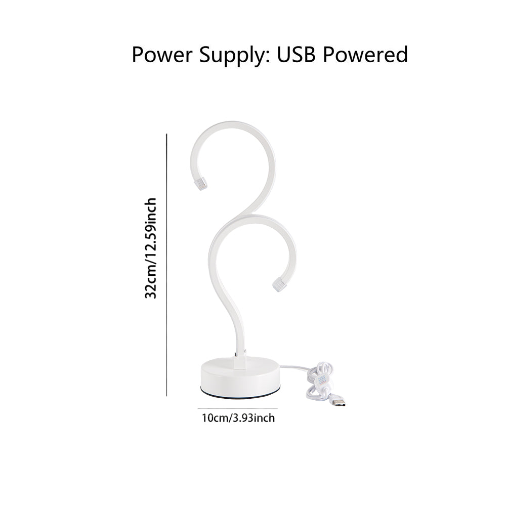 Question Mark LED Desk Lamp, 3-Color Dimmable USB Table Lamp, Creative Night Light for Bedroom Home Decor