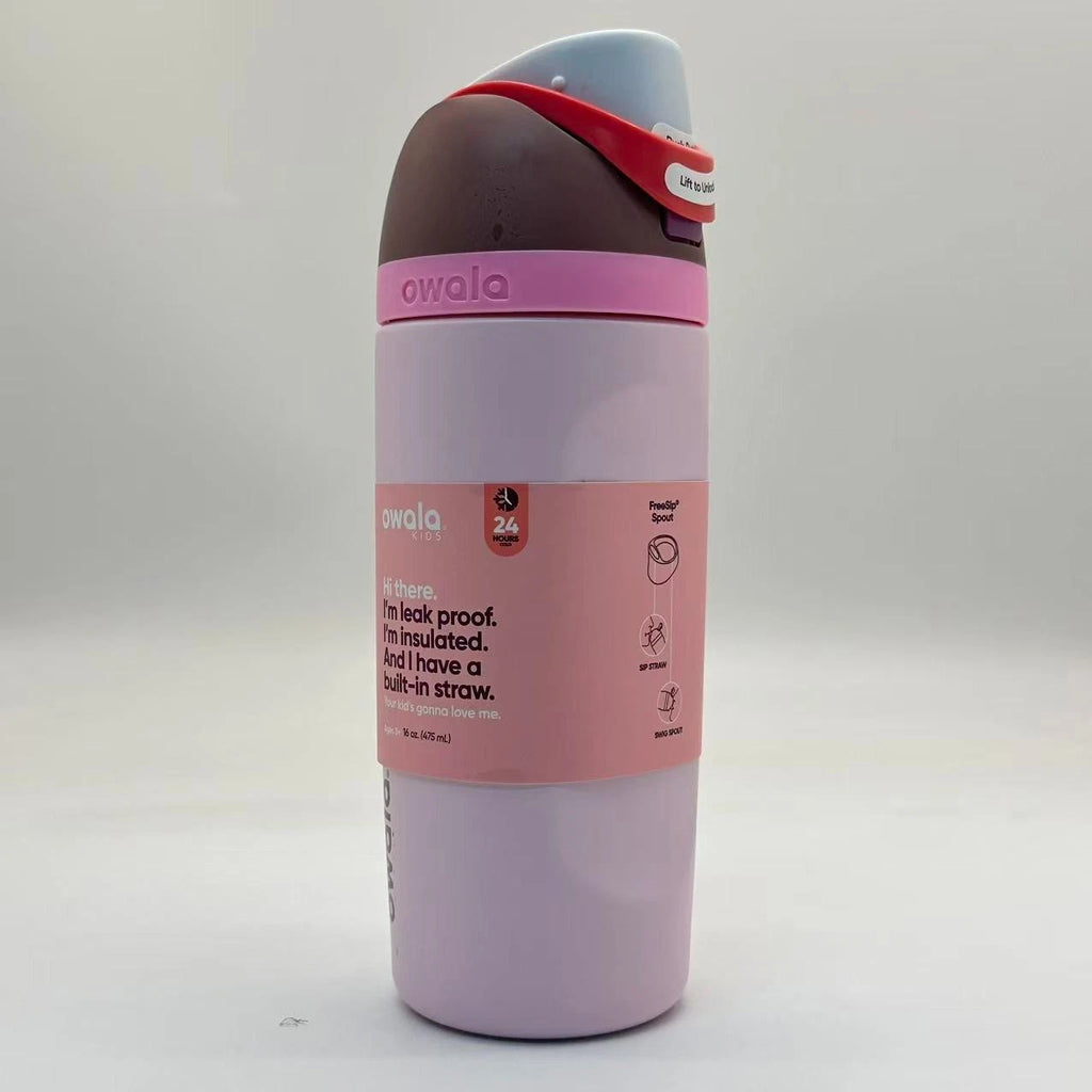 Owala 16oz Kids FreeSip Water Bottle – Cake Pop | Perfect for Little Sippers   M16oz-DGF