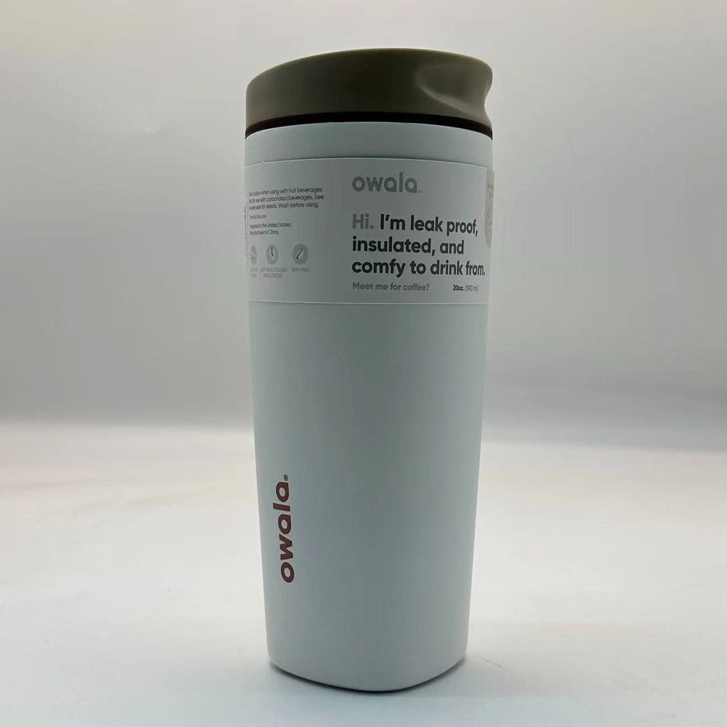 Owala 20oz Vanilla Bean SmoothSip Coffee Tumbler – Insulated Stainless Steel Travel Mug  M20oz-XCD