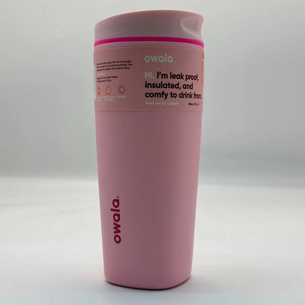 Owala 20oz Pucker Up SmoothSip Slider Coffee Tumbler – Stainless Steel, Leak-Proof, Insulated  M20oz-MGSY