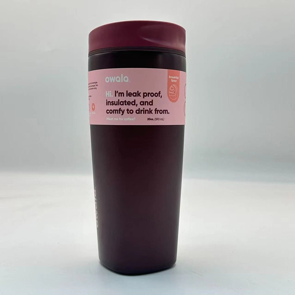 Owala 20oz SmoothSip Slider Insulated Coffee Tumbler – Black Cherry | Stainless Steel  M20oz-CLZ