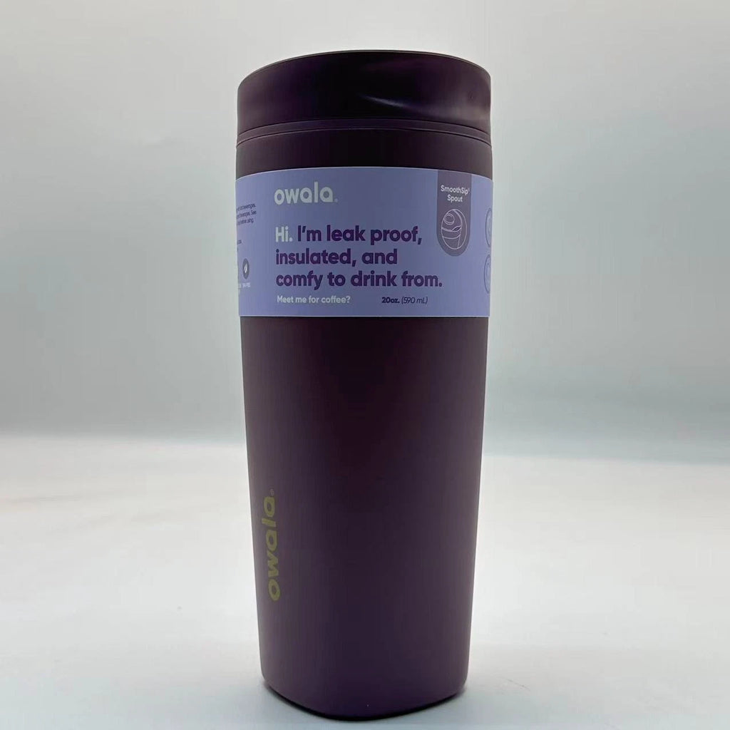 Owala 20oz SmoothSip Slider Insulated Coffee Tumbler – Purple | Stainless Steel   M20oz-XDZ