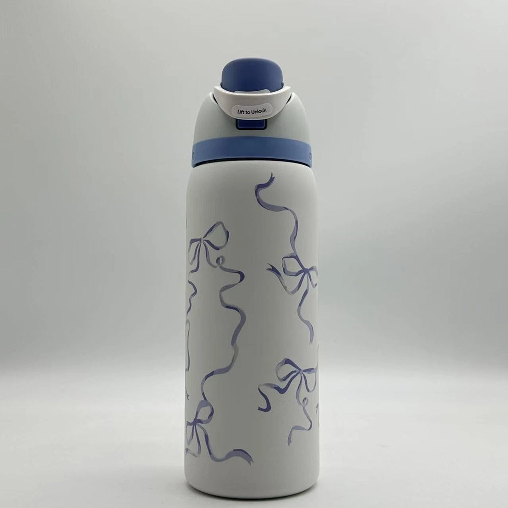 Owala 32oz FreeSip Water Bottle – Tied & True Blue Bows Limited Edition   LSHDJ