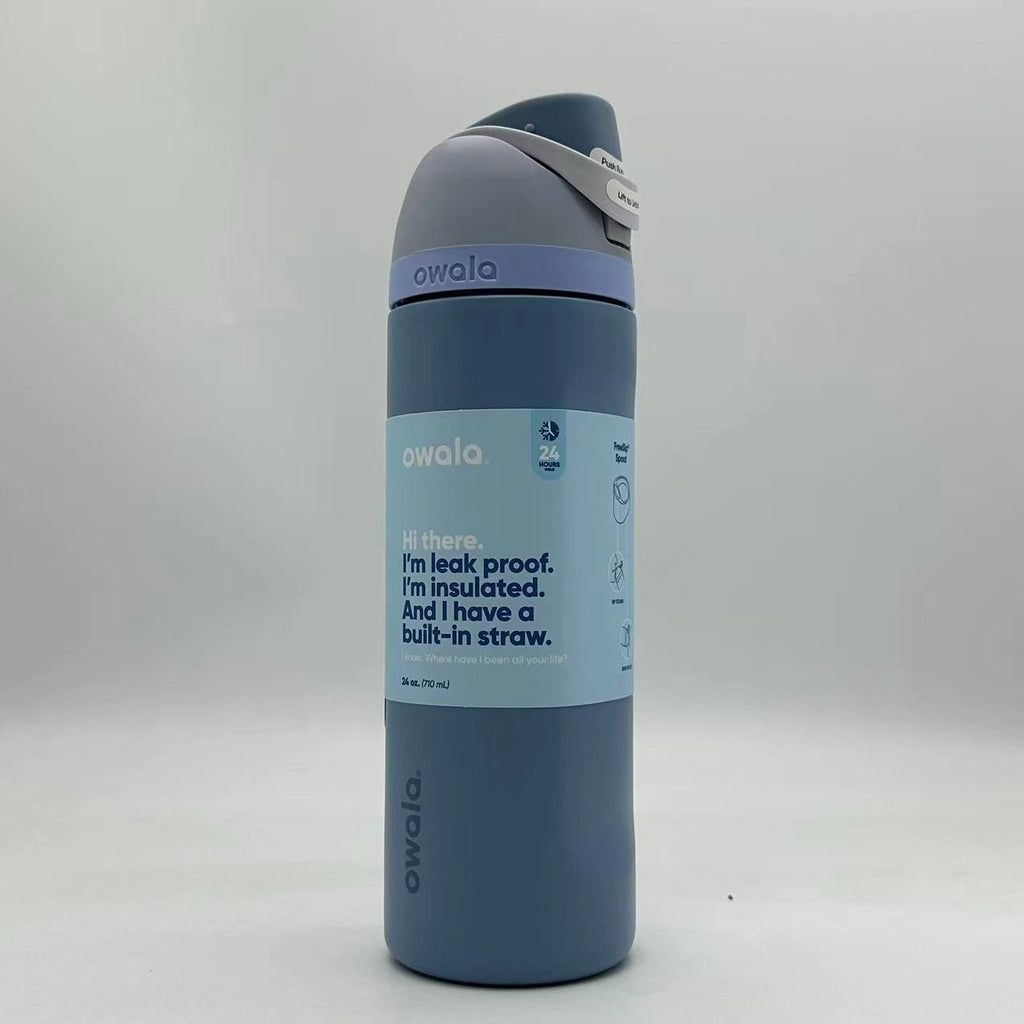 Owala 24oz FreeSip Insulated Water Bottle – Sea Salt | Stainless Steel   M24oz-NJL