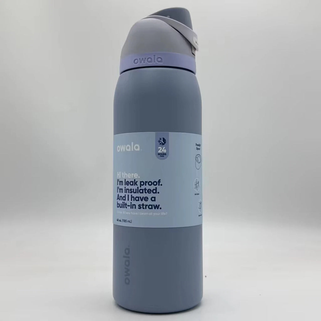 Owala 40oz FreeSip Insulated Water Bottle – Sea Salt | Stainless Steel   M40oz-NJL