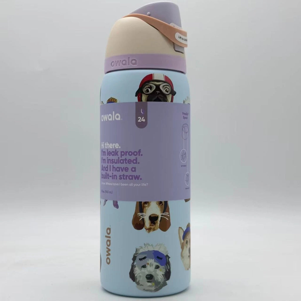 Owala 32oz FreeSip Insulated Water Bottle – Dog Collage (Dogwala) | Urban Outfitters Exclusive  M32oz-GGB