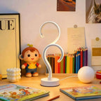 Question Mark LED Desk Lamp, 3-Color Dimmable USB Table Lamp, Creative Night Light for Bedroom Home Decor