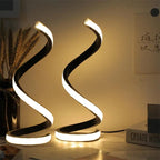 Spiral LED Desk Lamp 2-Pack, 3-Color Dimmable USB Table Lamp, Eye-Friendly Night Light for Bedroom Living Room Home Decor