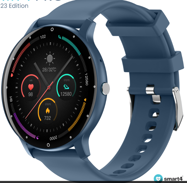 SmartPulse 360 Health Tracker | Heart Rate & Sleep Monitor Smartwatch Blue
