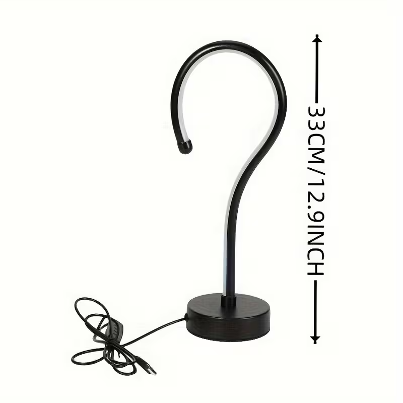 Question Mark LED Desk Lamp, 3-Color Dimmable USB Table Lamp, Creative Decorative Night Light for Bedroom Home Office
