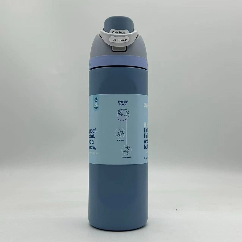 Owala 24oz FreeSip Insulated Water Bottle – Sea Salt | Stainless Steel   M24oz-NJL