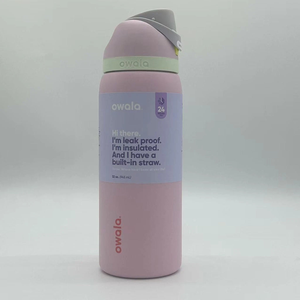 Owala 40oz FreeSip Insulated Water Bottle – Light Pink | Stainless Steel   M40oz-QF