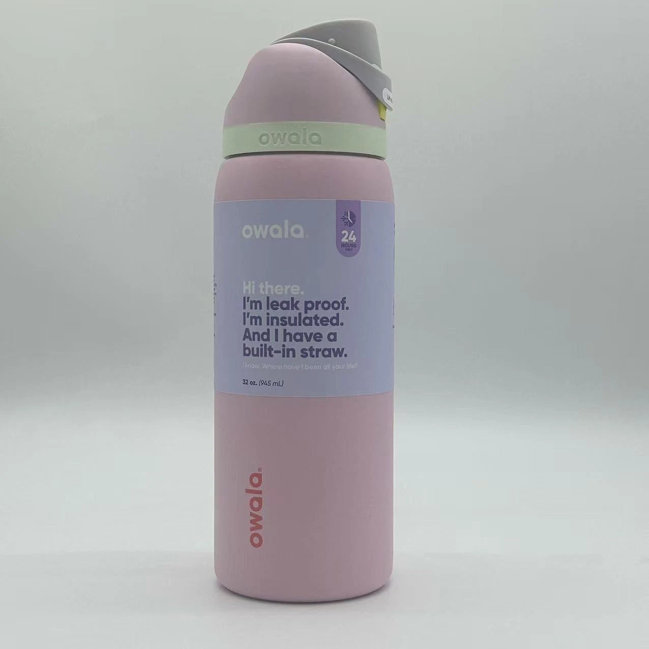 Owala 40oz FreeSip Insulated Water Bottle – Light Pink | Stainless Steel   M40oz-QF