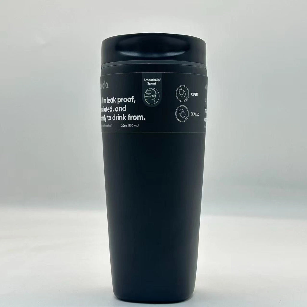 Owala 20oz SmoothSip Slider Coffee Tumbler – Stainless Steel, Insulated, Leak-Proof (Very Very Dark)   M20oz-HS