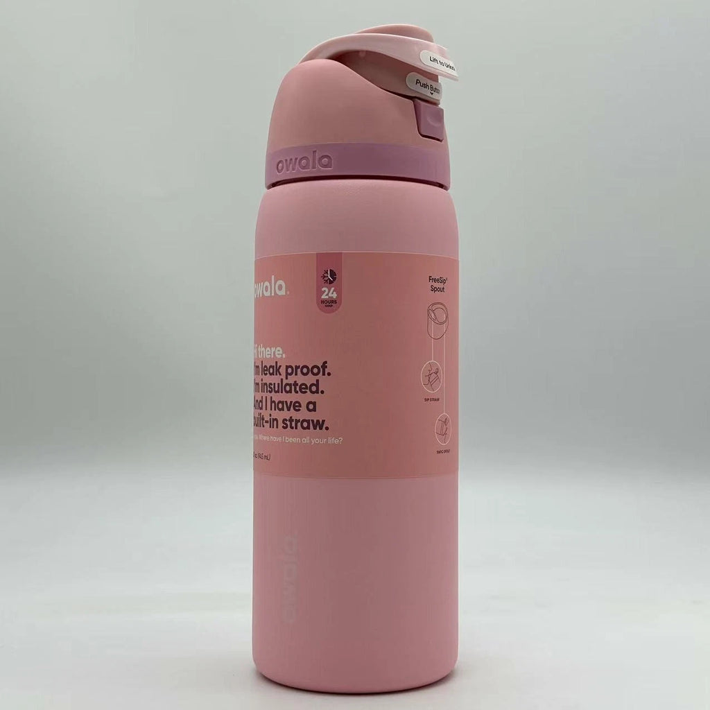 Owala 32oz FreeSip Insulated Water Bottle – Rose Quartz | Stainless Steel   M32oz-MGSY