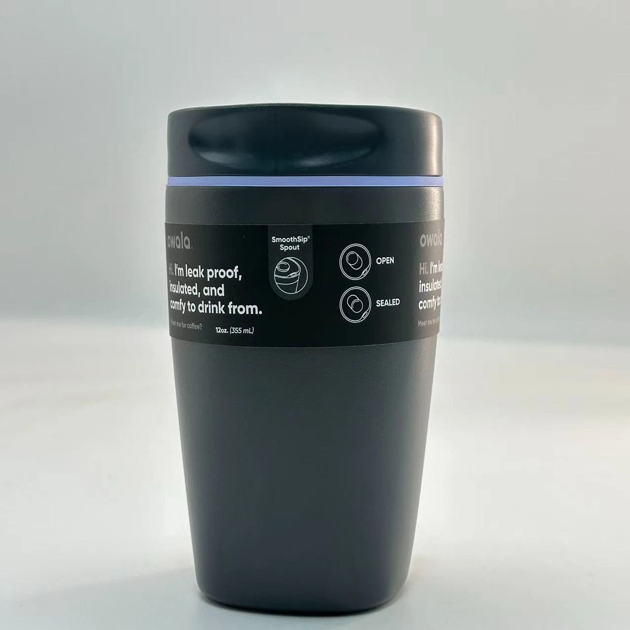 Owala 12oz SmoothSip Slider Insulated Coffee Tumbler – Off The Grid | Stainless Steel  M12oz-WJH
