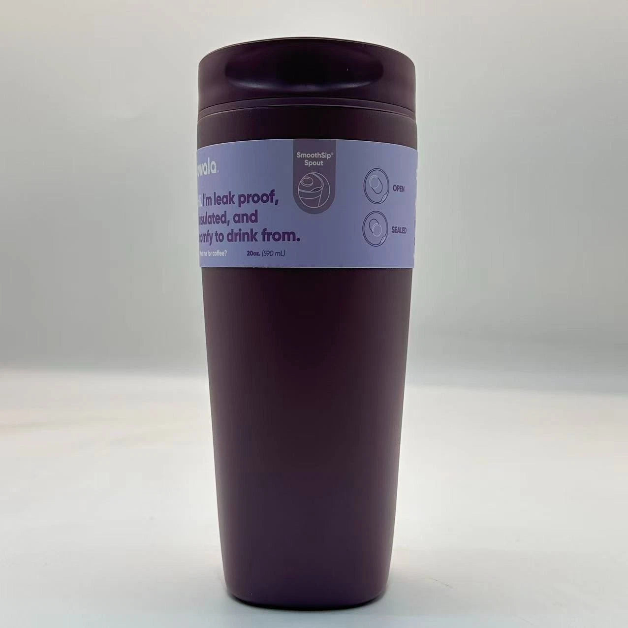 Owala 20oz SmoothSip Slider Insulated Coffee Tumbler – Purple | Stainless Steel   M20oz-XDZ