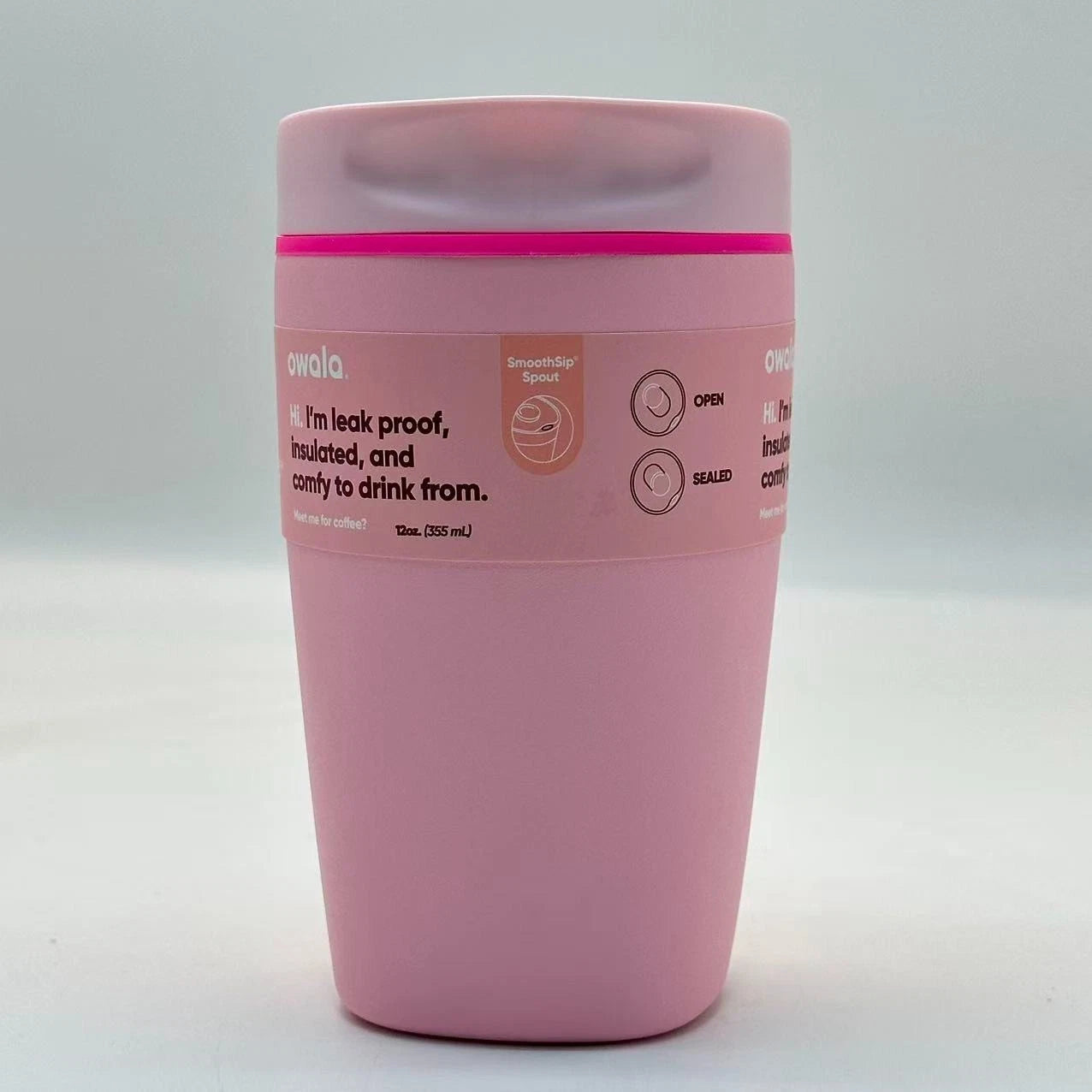 Owala 12oz Pucker Up SmoothSip Slider Coffee Tumbler | Insulated Stainless Steel Travel Mug  M12oz-MGSY