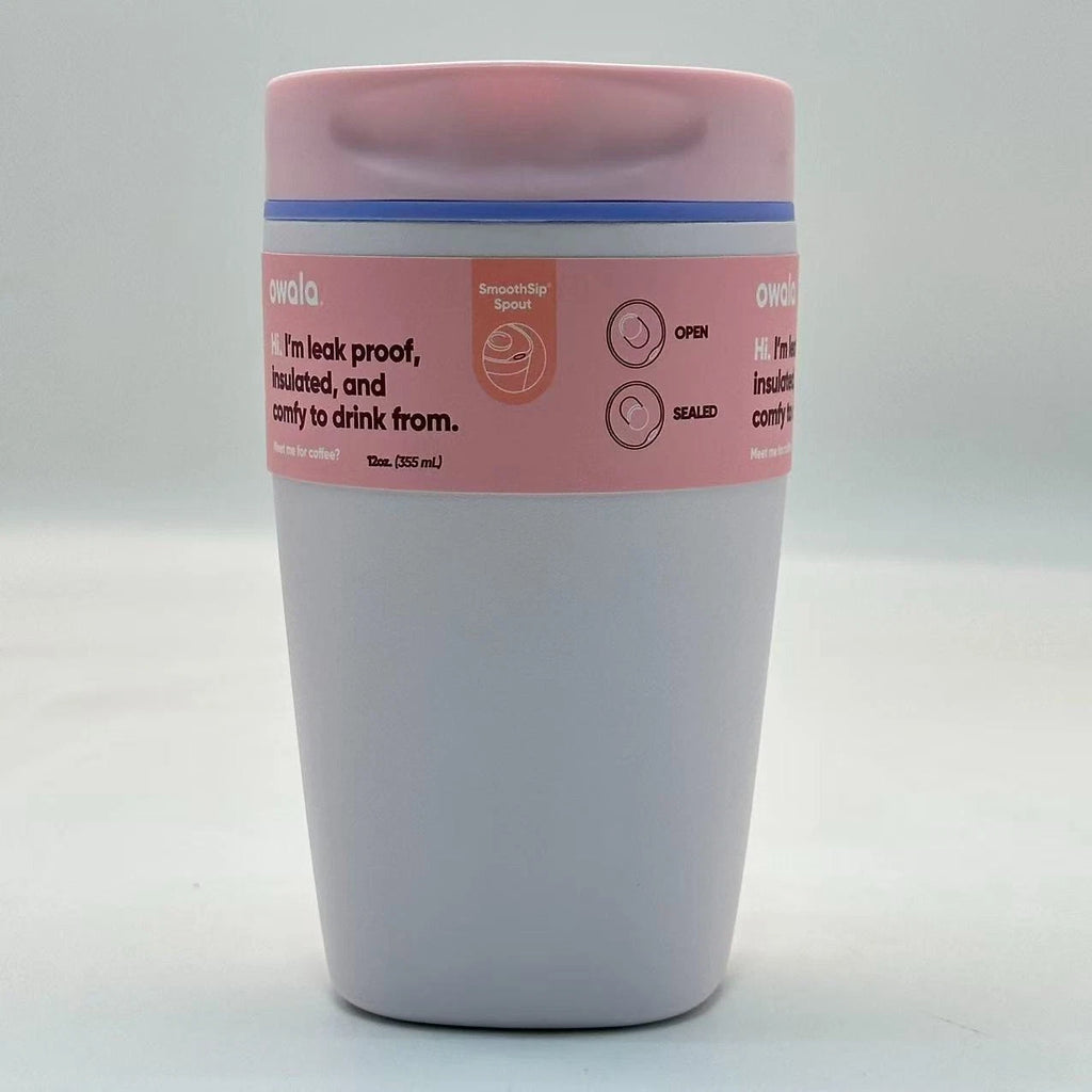 Owala 12oz Candy Coated SmoothSip Slider Coffee Tumbler | Insulated Stainless Steel Travel Mug   M12oz-MKLF