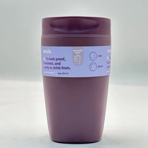 Owala 12oz Purple SmoothSip Slider Coffee Tumbler | Insulated Stainless Steel Travel Mug  M12oz-XDZ