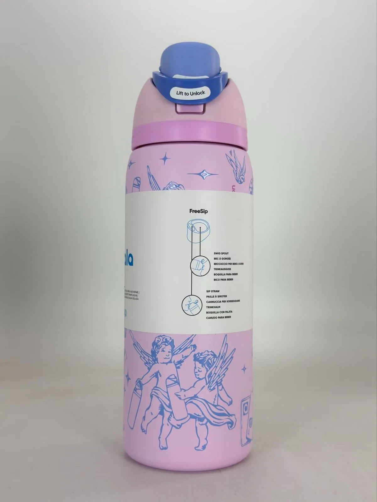 Owala 32oz FreeSip Insulated Water Bottle – Pink Cupid | Exclusive Edition   M32oz-QBT