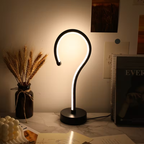 Question Mark LED Desk Lamp 2-Pack, 3-Color Dimmable USB Table Lamp, Creative Decorative Night Light for Bedroom Home Office - Black