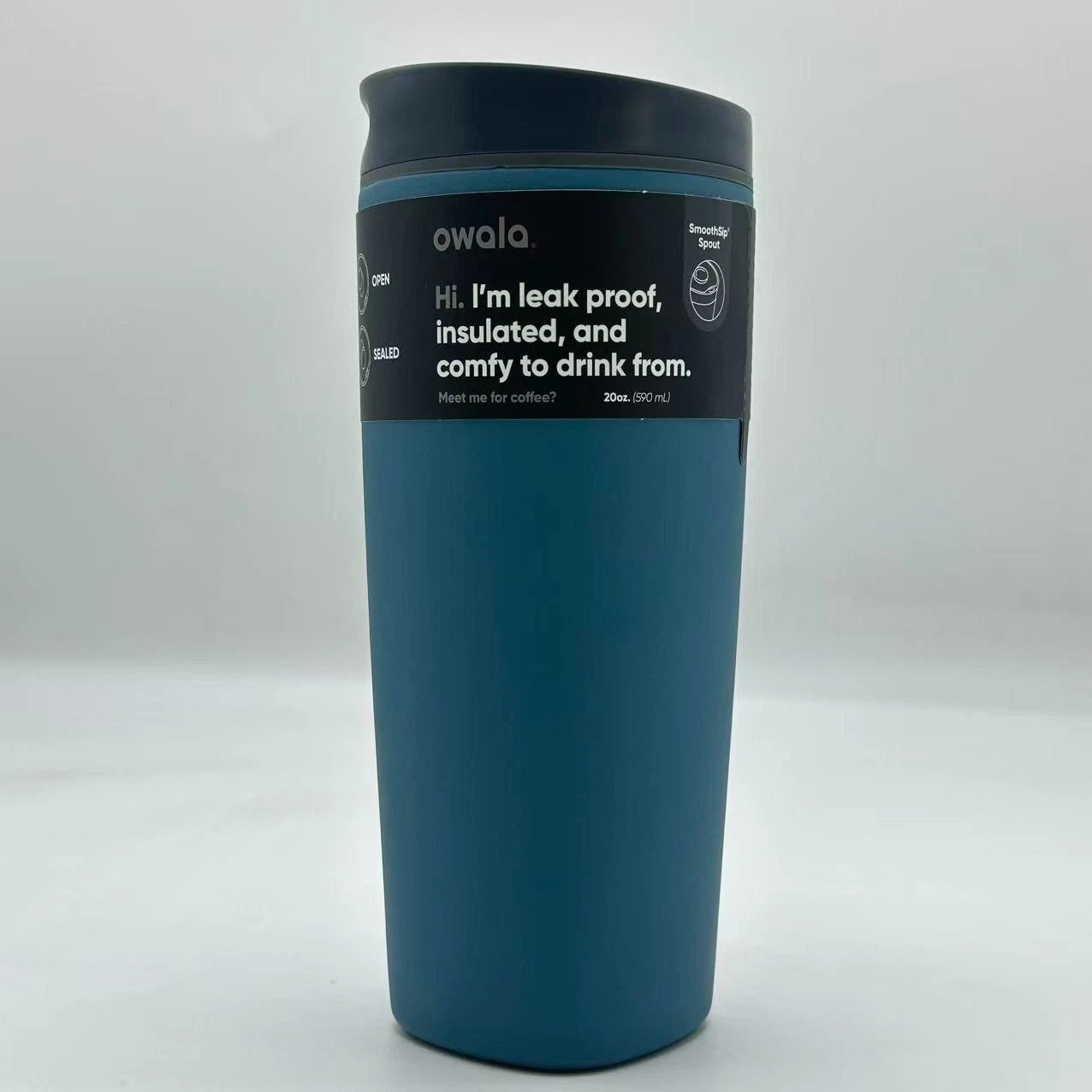 Owala 20oz High Dive SmoothSip Slider Coffee Tumbler | Insulated Stainless Steel Travel Mug   M20oz-JSL