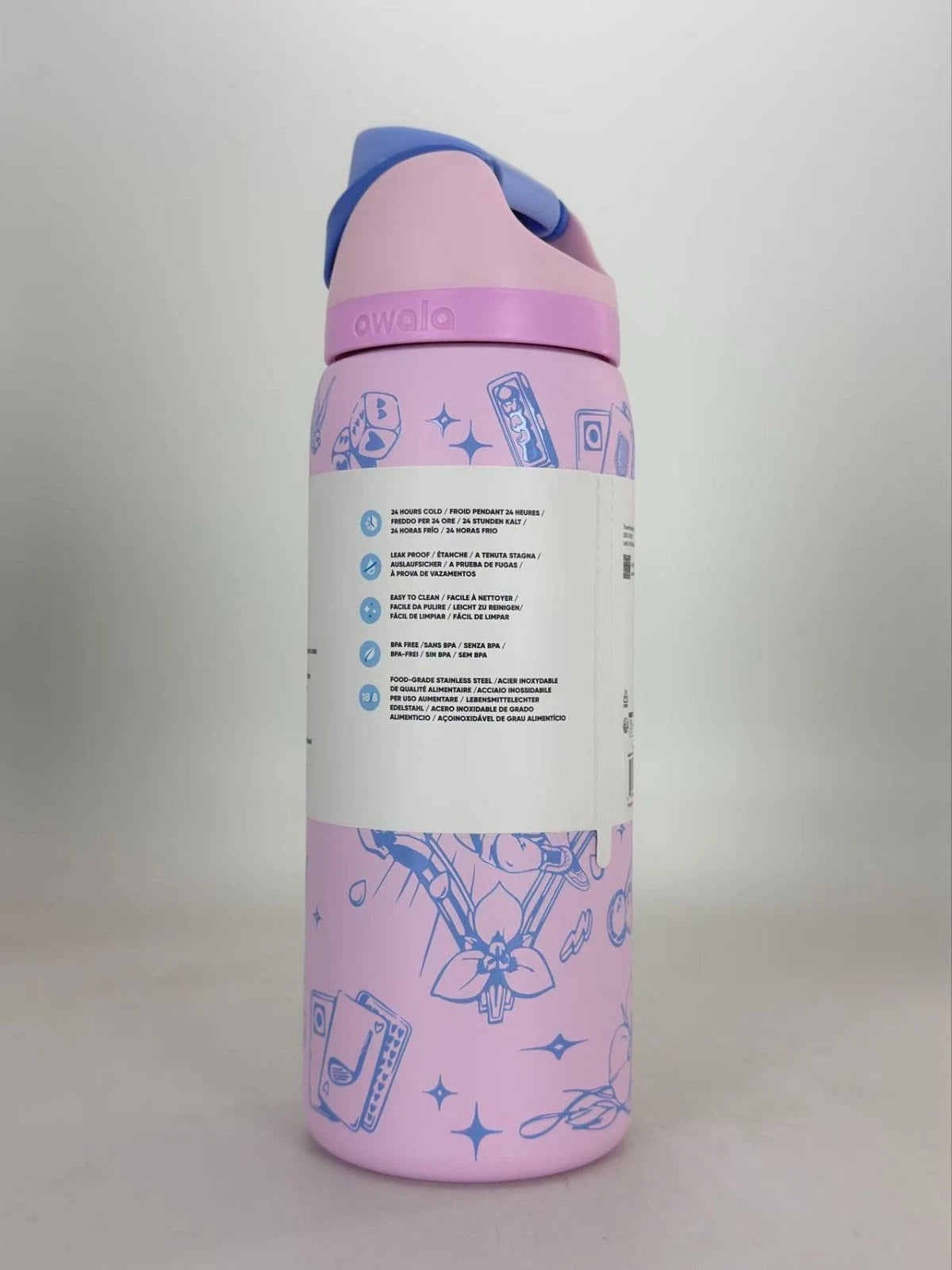 Owala 32oz FreeSip Insulated Water Bottle – Pink Cupid | Exclusive Edition   M32oz-QBT