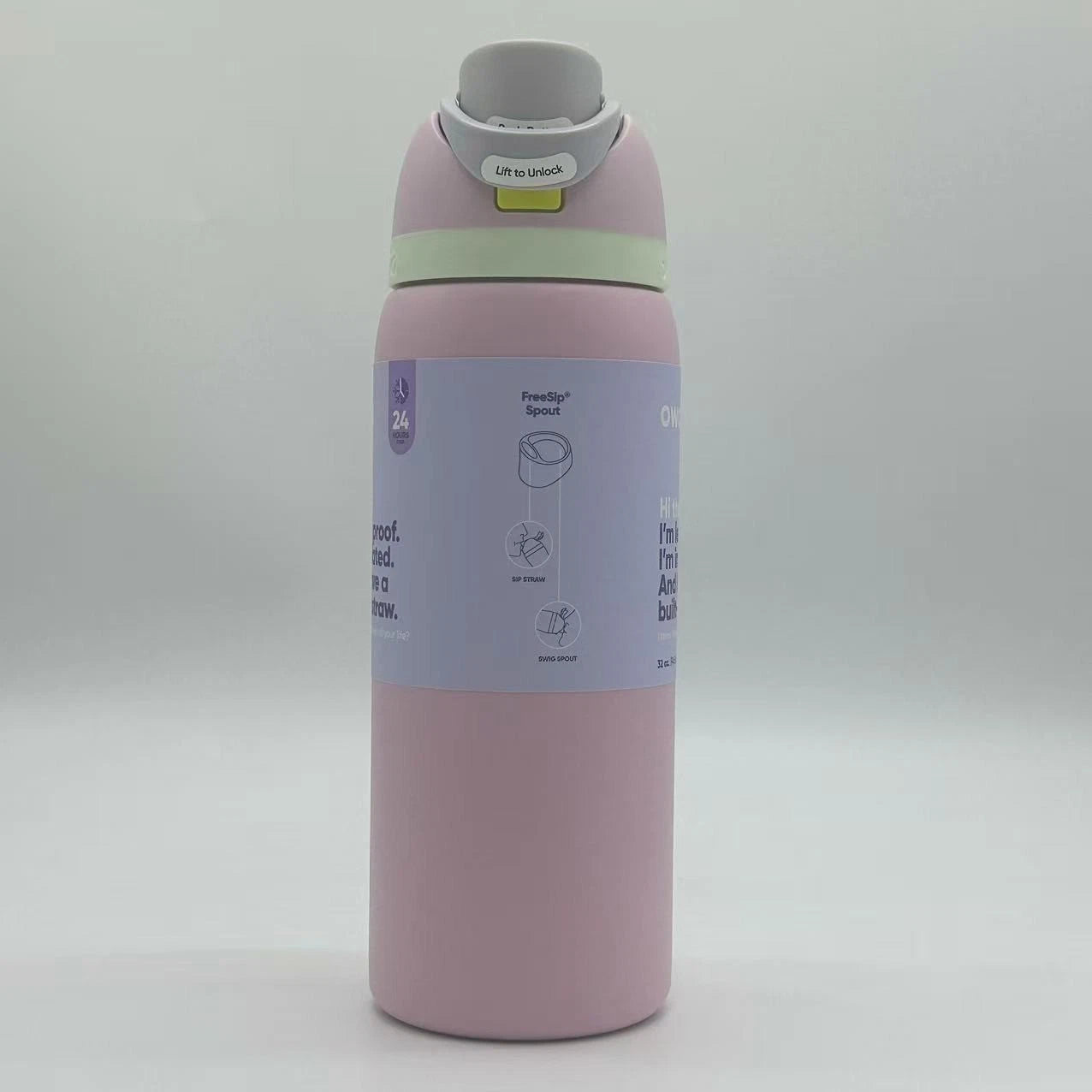 Owala 40oz FreeSip Insulated Water Bottle – Light Pink | Stainless Steel   M40oz-QF