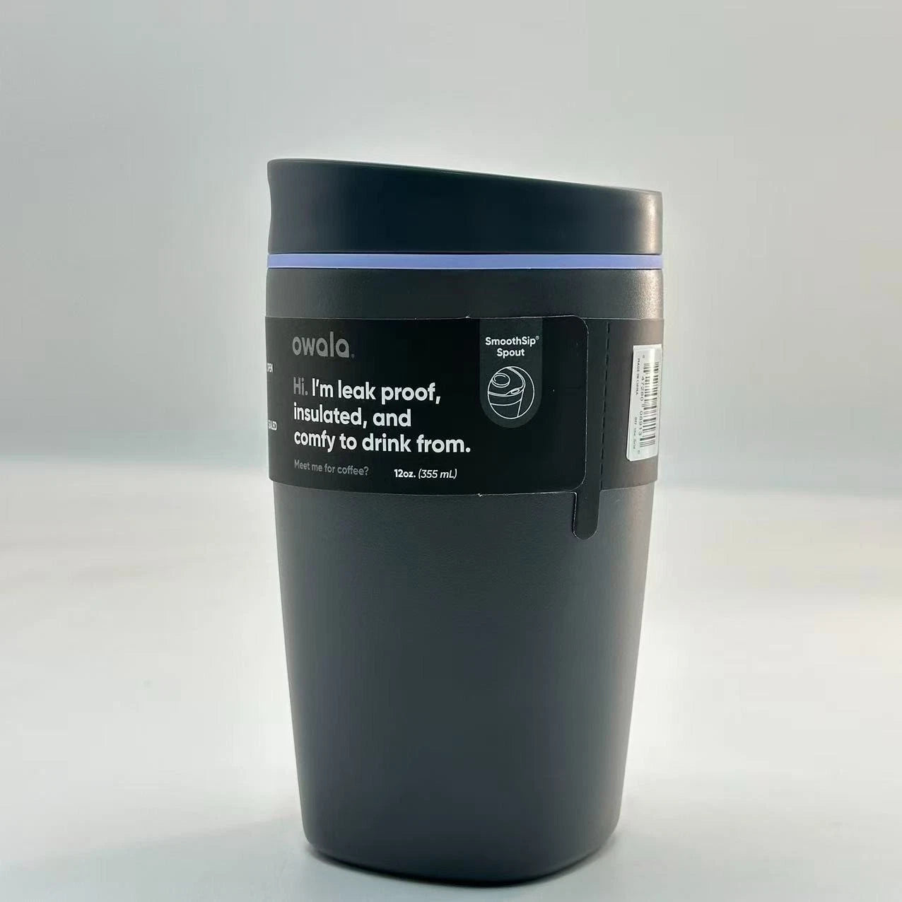 Owala 12oz SmoothSip Slider Insulated Coffee Tumbler – Off The Grid | Stainless Steel  M12oz-WJH