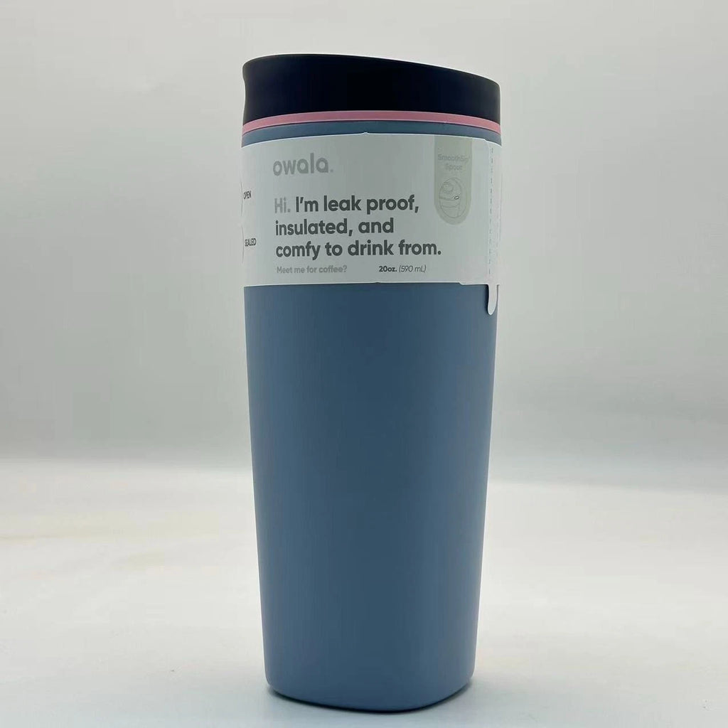 Owala 20oz SmoothSip Slider Insulated Coffee Tumbler – Sea Salt | Stainless Steel  M20oz-NJL
