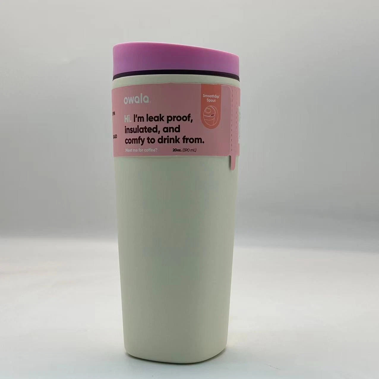Owala 20oz Daybreak SmoothSip Slider Coffee Tumbler – Insulated Stainless Steel Travel Mug  M20oz-LM