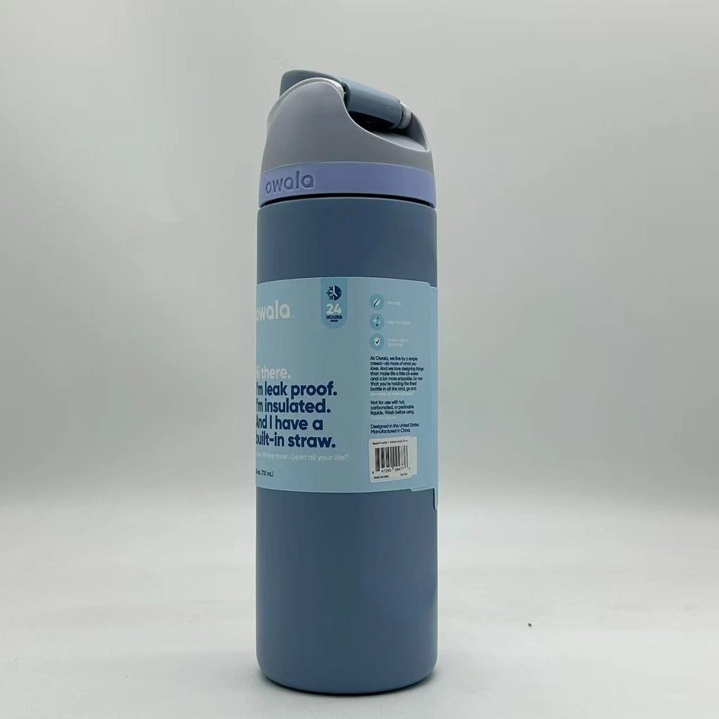 Owala 24oz FreeSip Insulated Water Bottle – Sea Salt | Stainless Steel   M24oz-NJL