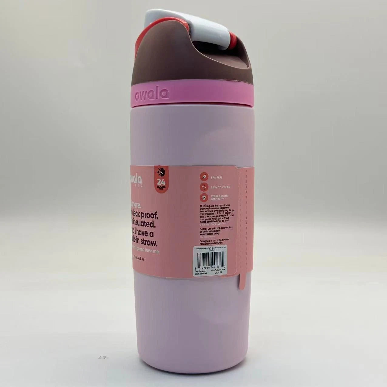 Owala 16oz Kids FreeSip Water Bottle – Cake Pop | Perfect for Little Sippers   M16oz-DGF