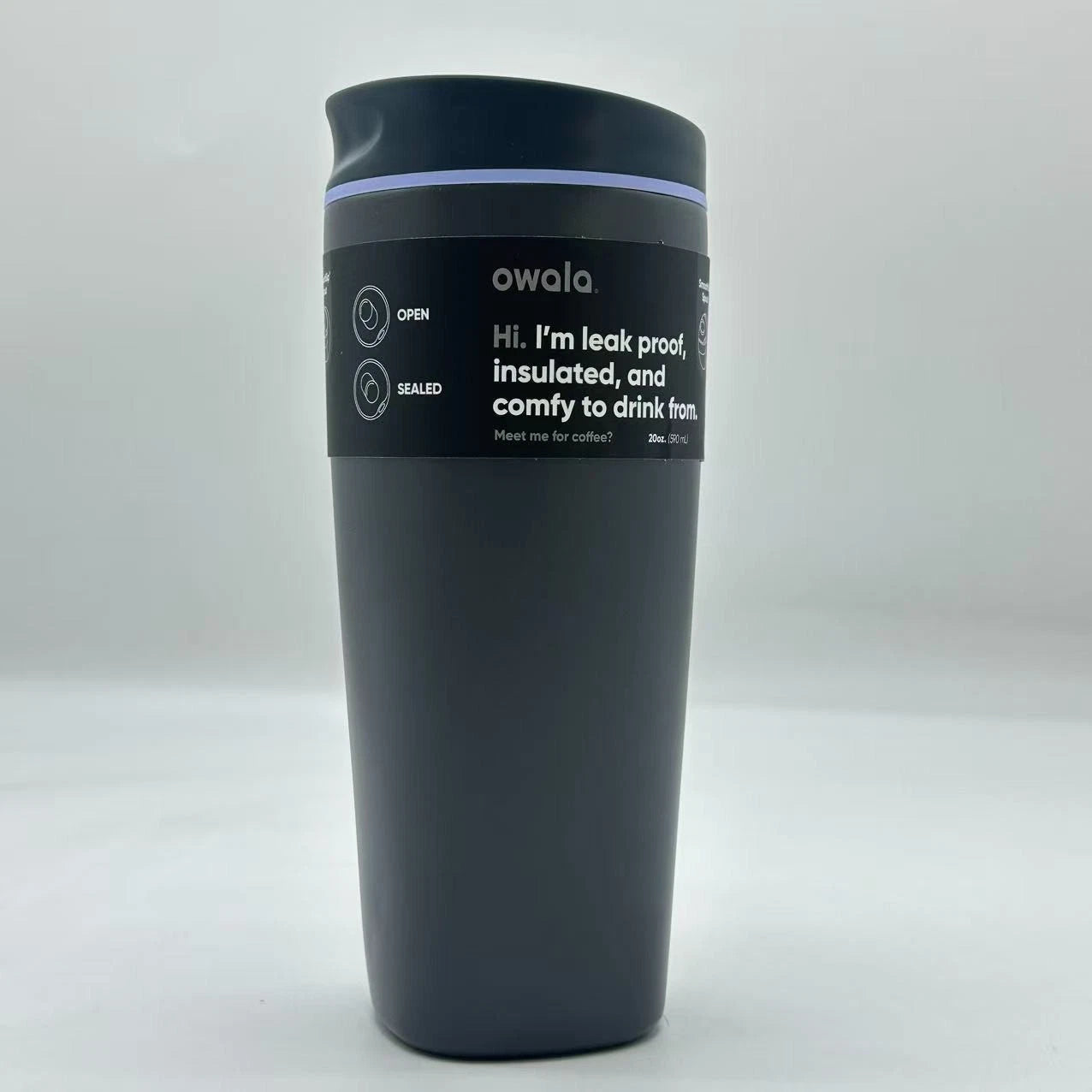 Owala 20oz SmoothSip Slider Insulated Coffee Tumbler – Off The Grid | Stainless Steel   M20oz-WJH