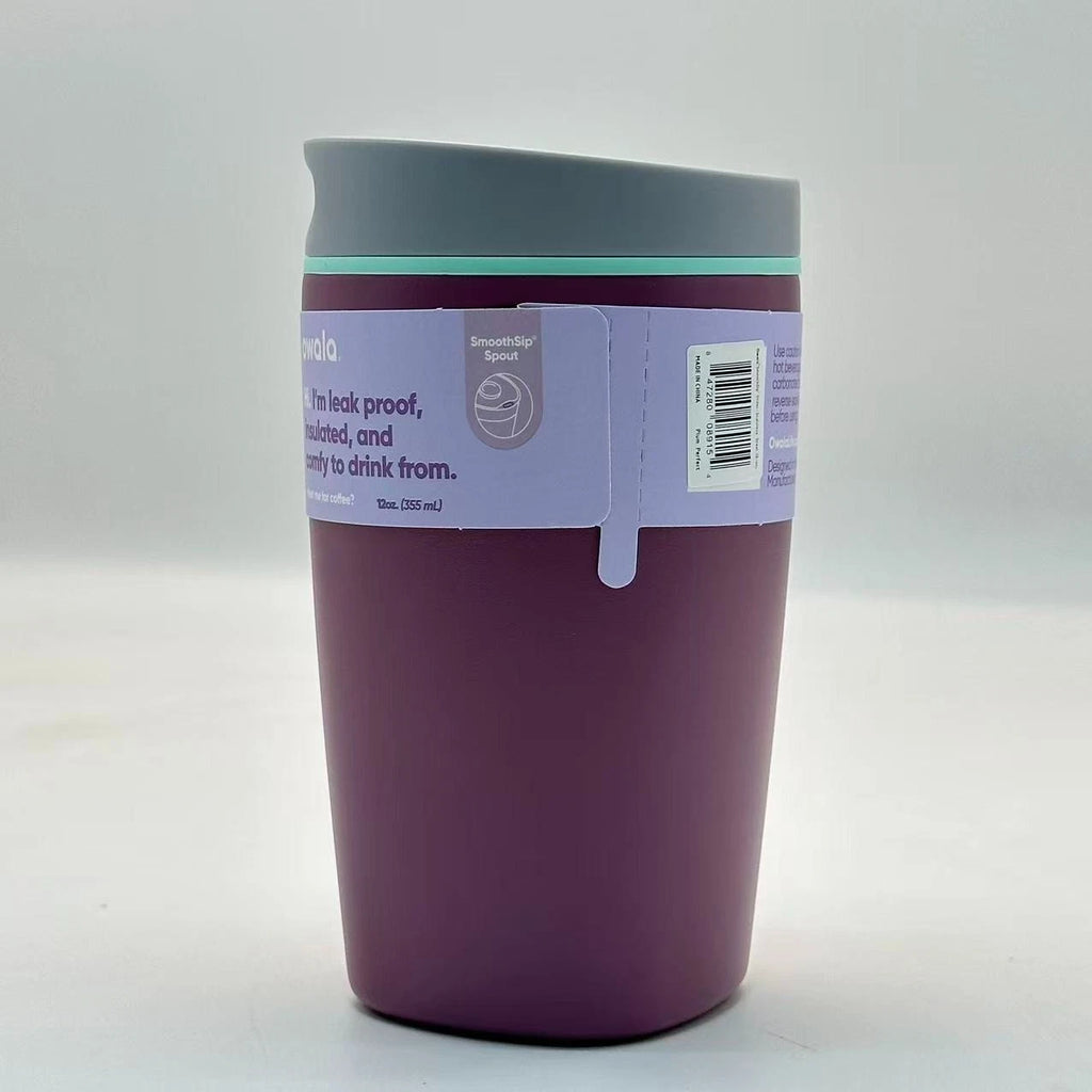 Owala 12oz Plum Perfect SmoothSip Slider Coffee Tumbler | Insulated Stainless Steel Travel Mug  M12oz-XYZ