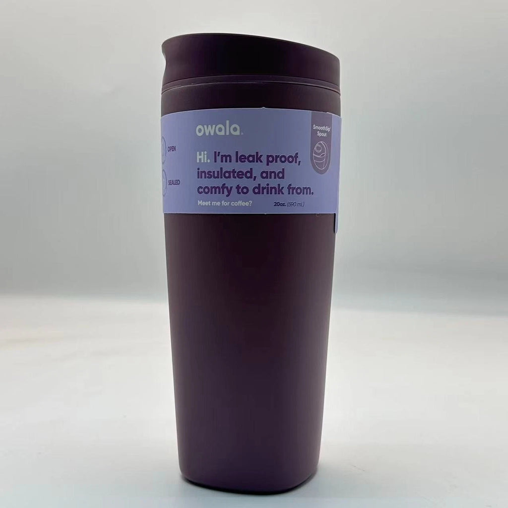 Owala 20oz SmoothSip Slider Insulated Coffee Tumbler – Purple | Stainless Steel   M20oz-XDZ