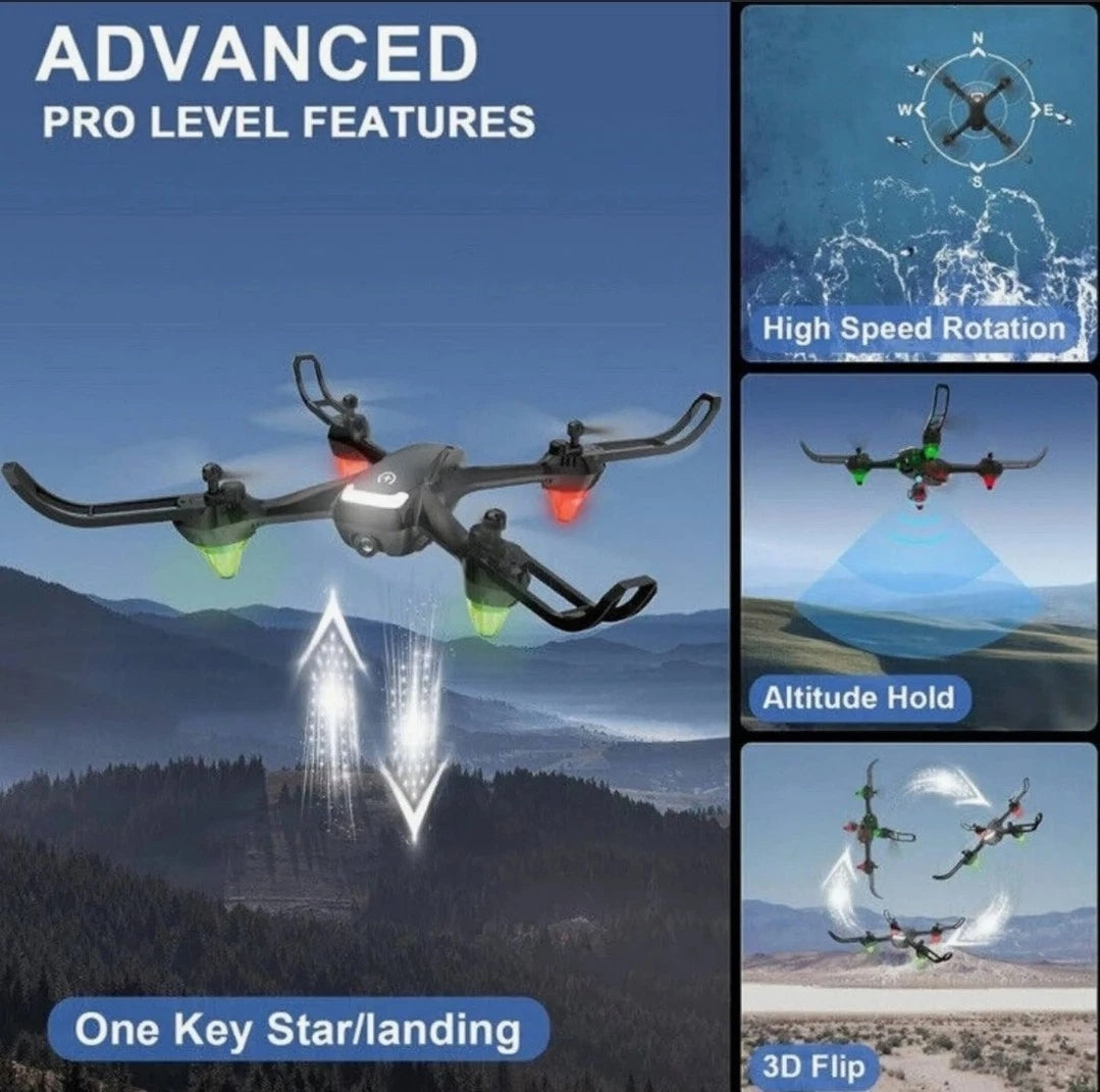 NEW UNTEI EC100 DRONE W/ 2K CAMERA, GRAVITY CONTROL, ALTITUDE HOLD HD
