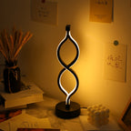Wave USB Desk Lamp, 3-Color Dimmable LED Table Lamp for Bedroom Study Office, Touch Control Night Light