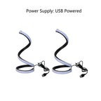 Spiral LED Desk Lamp 2-Pack, 3-Color Dimmable USB Table Lamp, Eye-Friendly Night Light for Bedroom Living Room Home Decor