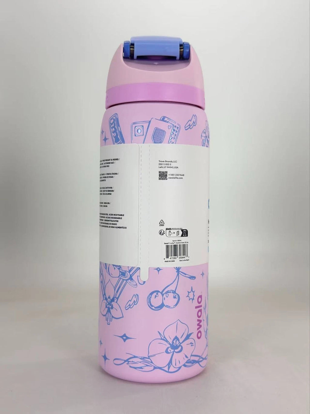 Owala 32oz FreeSip Insulated Water Bottle – Pink Cupid | Exclusive Edition   M32oz-QBT