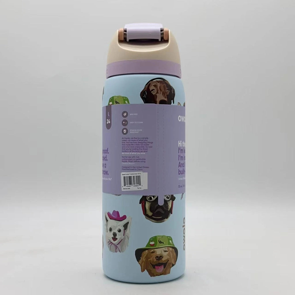 Owala 32oz FreeSip Insulated Water Bottle – Dog Collage (Dogwala) | Urban Outfitters Exclusive  M32oz-GGB