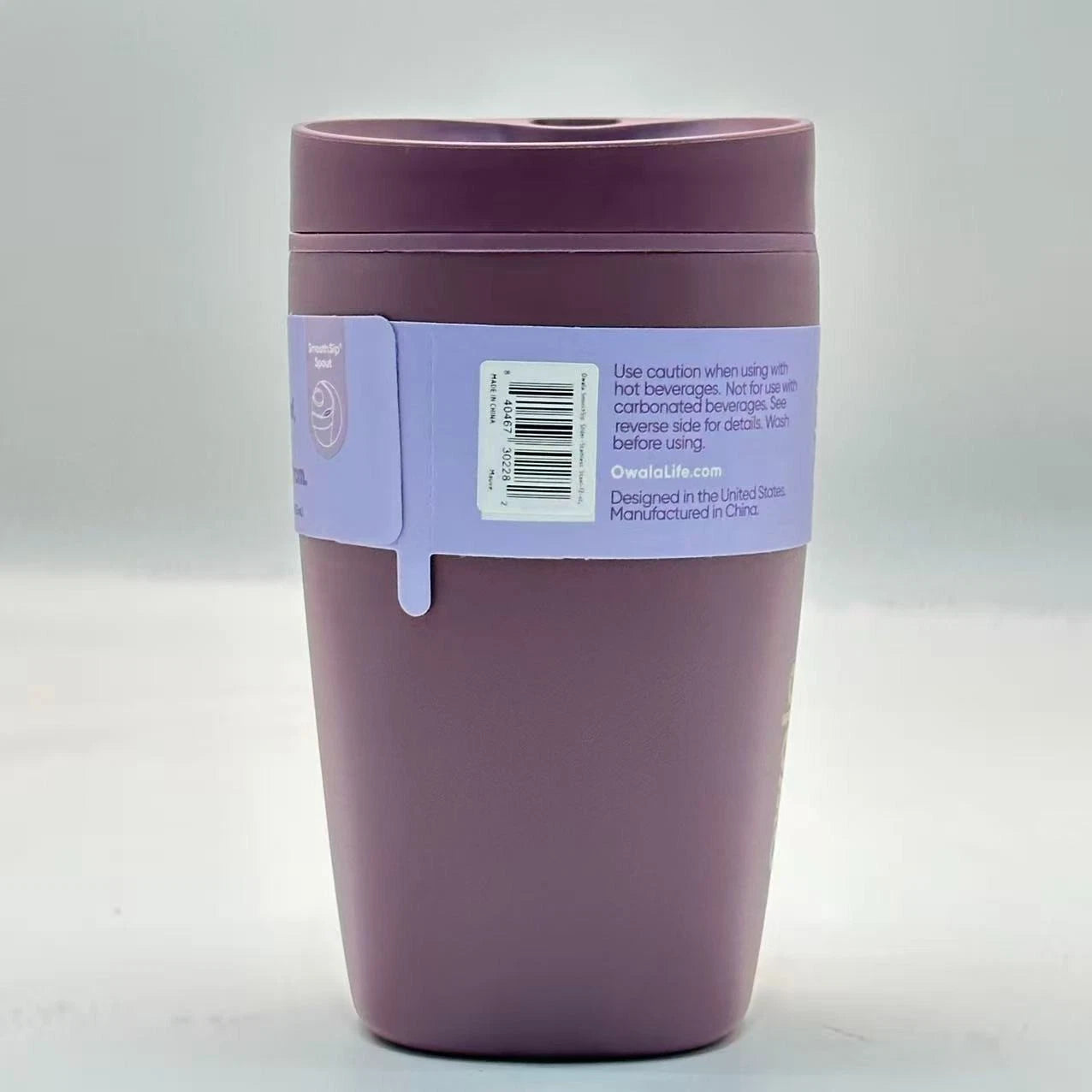 Owala 12oz Purple SmoothSip Slider Coffee Tumbler | Insulated Stainless Steel Travel Mug  M12oz-XDZ