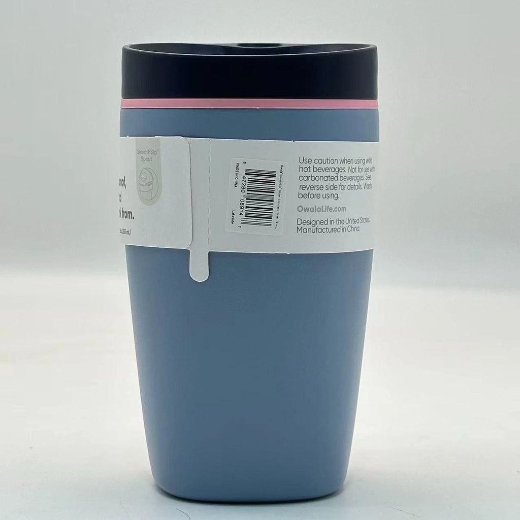 Owala 12oz Sea Salt SmoothSip Slider Coffee Tumbler | Insulated Stainless Steel Travel Mug  M12oz-NJL