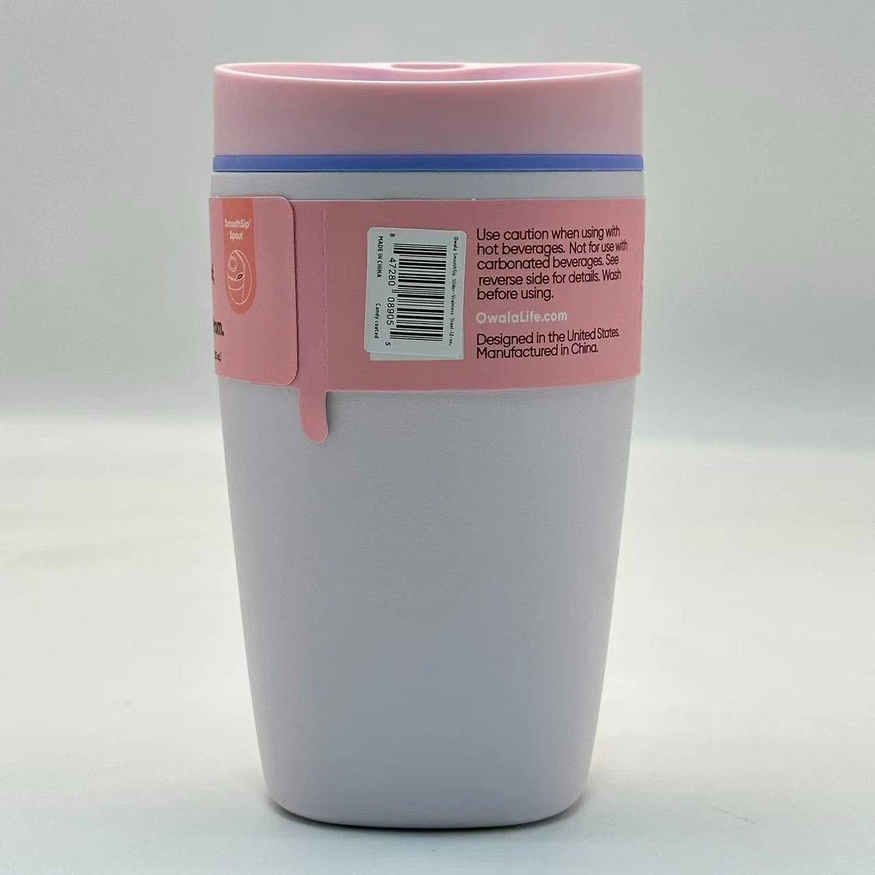 Owala 12oz Candy Coated SmoothSip Slider Coffee Tumbler | Insulated Stainless Steel Travel Mug   M12oz-MKLF