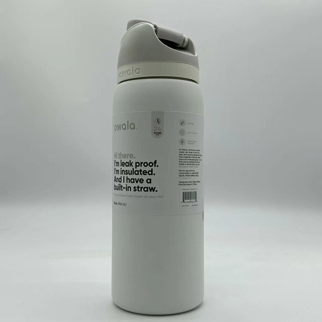 Owala 32oz FreeSip Insulated Water Bottle – Shy Marshmallow | Stainless Steel  M32oz-JJB