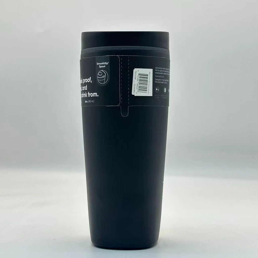 Owala 20oz SmoothSip Slider Coffee Tumbler – Stainless Steel, Insulated, Leak-Proof (Very Very Dark)   M20oz-HS